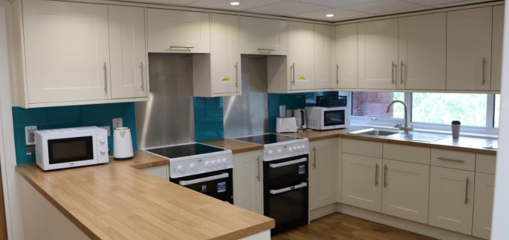 eight bed cluster kitchen
